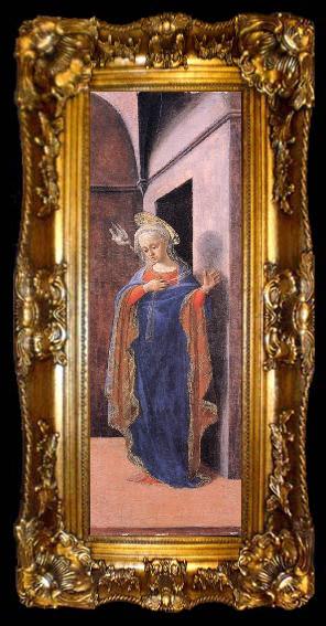 framed  Fra Filippo Lippi The Annunciation:The Virgin Annunciate, ta009-2